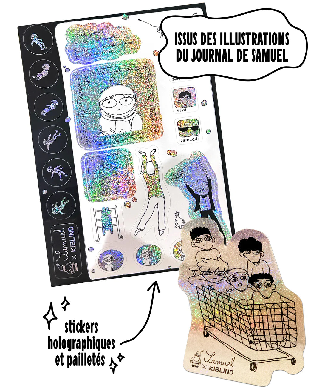 Affiche en risographie "Le Noël de Samuel" X Kiblind