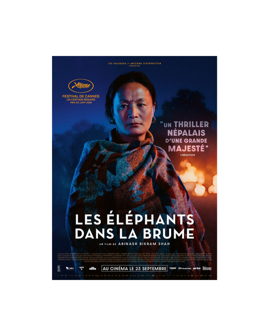 AFFICHE LES ÉLÉPHANTS DANS LA BRUME